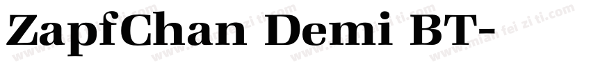 ZapfChan Demi BT字体转换